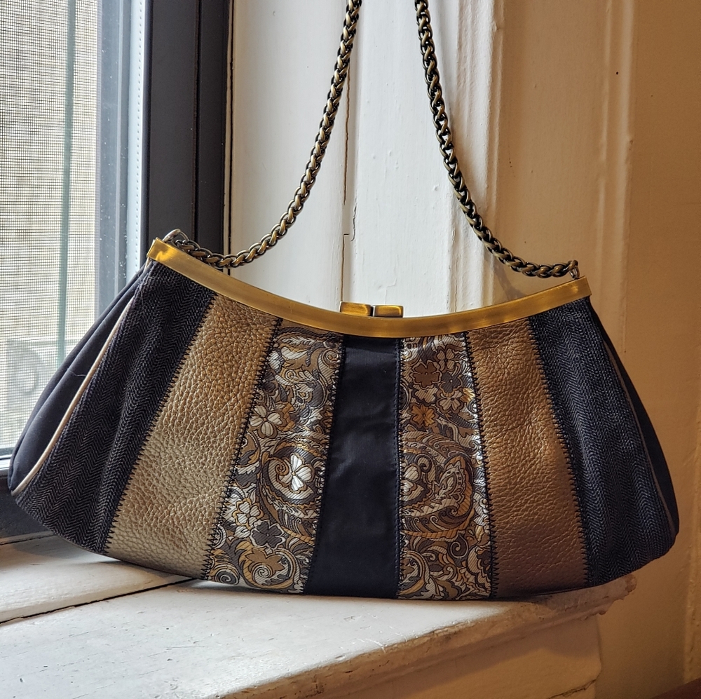NWOT Talbots Vintage Mixed Media Evening Bag